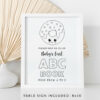 Baby's First Food ABC Book, Coloring Pages, Baby Shower Activity, Printable File, 2 Sizes Included